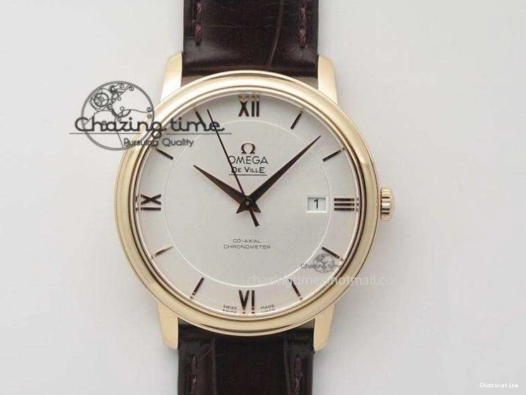 0414 Snug Seamaster Edizione Venezia RG Best Edition Blue Dial On Leather Strap A 8126